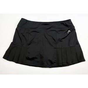 Head Tennis Skort Skirt Black Pleated Athlesiure Size Medium